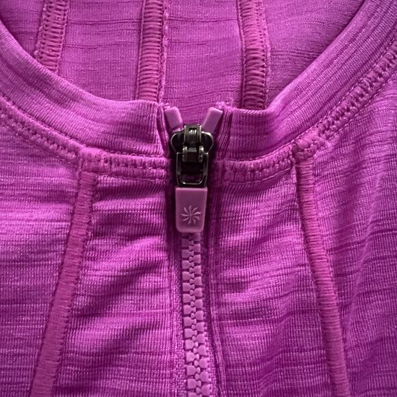 Athleta Purple UPF Sleeveless 1/4 Zip Pacifica Tee Swim Rashguard Top 439089 XS - Picture 3 of 8